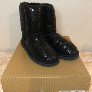 UGG Australia Women’s Black Sparkle Boots